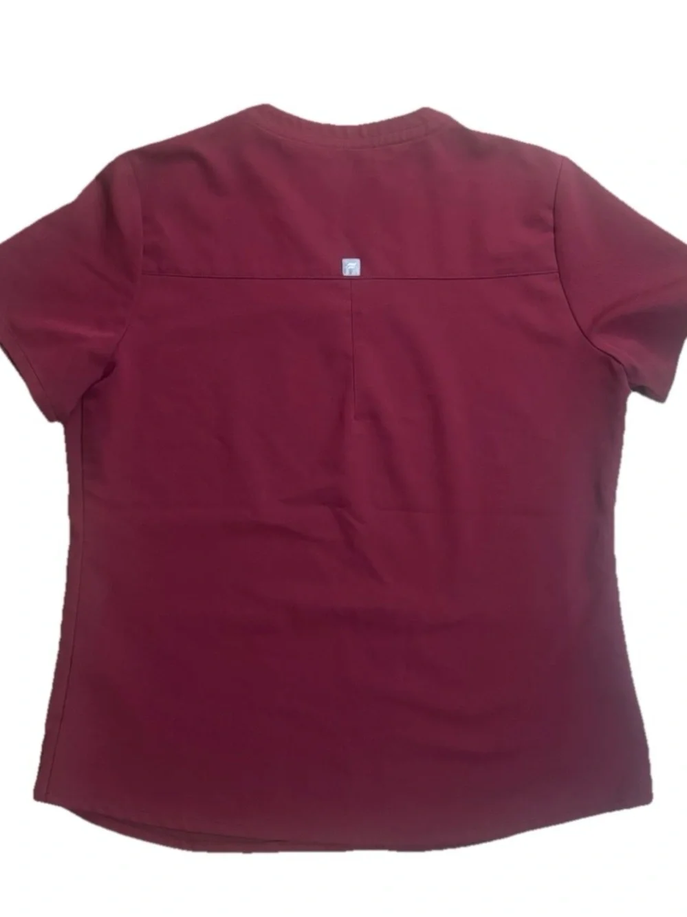 🔥Fabletics Burgundy Scrub Set Women M V-Neck Top | Jogger Pants Wine M/S - Picture 2 of 9
